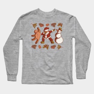 Vintage Christmas Trio: Fun and Festive Characters for the Holidays! Long Sleeve T-Shirt